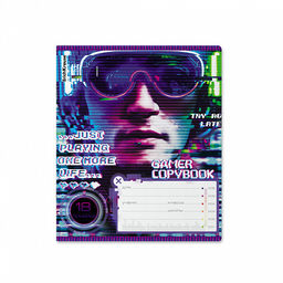 Цена за 10 шт. Тетрадь школьная ученическая ErichKrause Cyber Game, 18 листов, линейка (в плёнке по 10 шт.)_MIX-PACK  фото 3