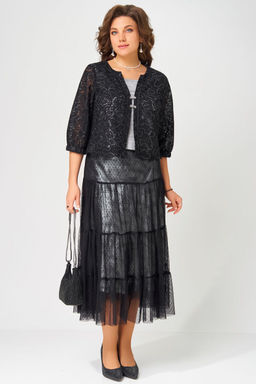 Костюм FITA 4141 черно-серебристый