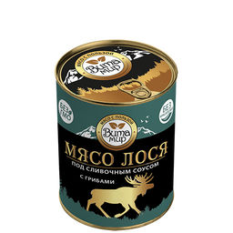 Мясо лося под сливочным соусом с грибами ВитаМир , 340г