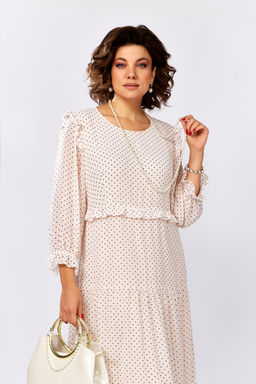 Платье LADY SECRET 25301 пудра/горох