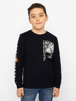 CWJB 63337-22-340 Джемпер для мальчика,черный