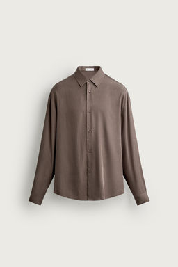 CAMISA FLUIDA RELAXED FIT / Gris topo - Zara фото 8