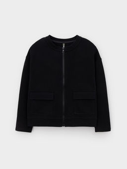 К 302764/черный жакет (бомбер) для дев