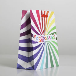 Цена за 2 шт. Пакет подарочный ламинированный, упаковка, «Поздравляю», S 12 х 15 х 5.5 см