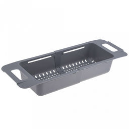 Дуршлаг на раковину пластмассовый 37,5-48х17х8,5мм, раздвижной (Россия)