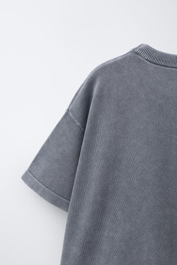 CAMISETA PUNTO EFECTO LAVADO / Gris - Zara фото 5
