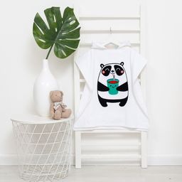 Полотенце-пончо детское махровое Крошка Я Панда 60х120см, 100% хлопок, 300гр/м2  фото 17