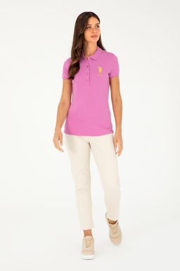 Женская фиолетовая базовая футболка Неожиданная скидка в корзине - U.s. polo assn фото 4