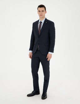 Lacivert Extra Slim Fit Tak_m Elbise