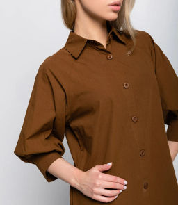 Платье #ОКТ035010, коричневый