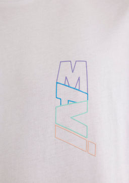 Mavi Logo S?rt Bask?l? Beyaz Tisort  фото 7