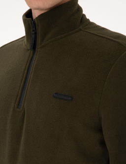 Haki Regular Fit Yar_m Fermuarl_ Polar Sweatshirt - Pierre cardin фото 7