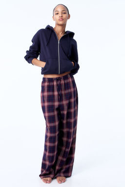Pantalon de pijama en franela de algodon