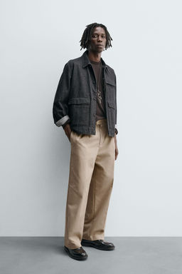 RELAXED FIT PLEATED TROUSERS