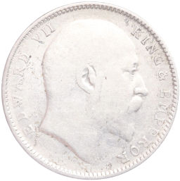 Монета 1 рупия 1907 года В Британская Индия