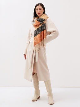 В составе шерсть! теплый двусторонний палантин - Tantino фото 6