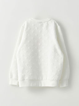 Bisiklet Yaka Bask?l? Uzun Kollu K?z ?ocuk Sweatshirt - Waikiki фото 3