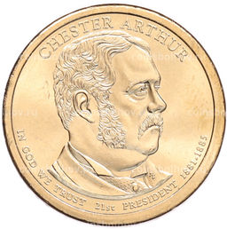 Монета 1 доллар 2012 года (Р) США 21-й президент США Честер Артур