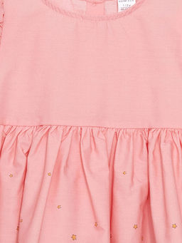 Bisiklet Yaka ?izgili K?z ?ocuk Elbise