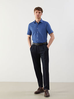 Regular Fit K?sa Kollu Gabardin Erkek G?mlek