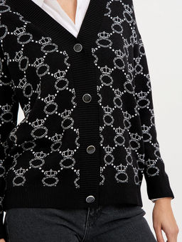 кардиган женский черный на пуговицах - Glenfield фото 6