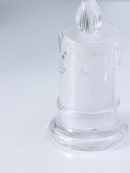 Цена за 4 шт. Светодиодная свеча LED - ночник RISALUX «С подтёками», 3×LR41, прозрачный, 3.5×3.5×7.2 см