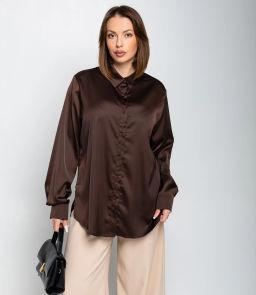 Рубашка #ОКТ085005, шоколадный