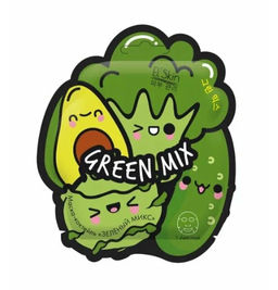 SKINLITE COLOR MIX Маска-коктейль тканевая "Зеленый МИКС" авокадо,брокколи,кольраби,огурец 15мл