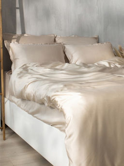 Простыня на резинке евро SL Home Tencel, 180200+30 см, бежевая, тенсель - Sima-land home фото 4