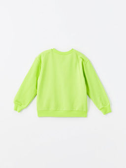 Bisiklet Yaka Bask?l? Uzun Kollu K?z ?ocuk Sweatshirt - Waikiki фото 3