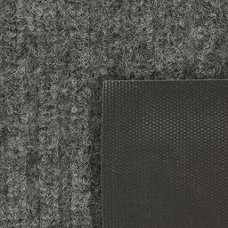 Коврик придверный "Стандарт" 40х60см, ворс полиэстер, подложка ПВХ, влаговпитывающий, ребристый, серый (Россия)