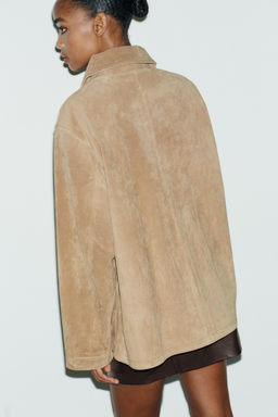 SUEDE LEATHER JACKET - Zara фото 7