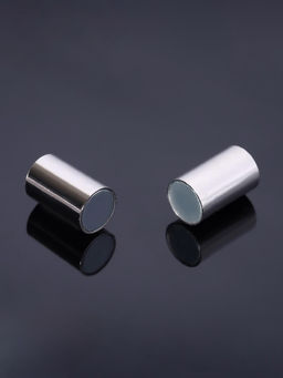 Замок-концевик магнитный, 5 шт. L=20 мм, внутренний d=6 мм, цвет серебро