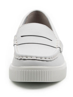 03-YD122-3 WHITE Лоферы женские (натуральная кожа)