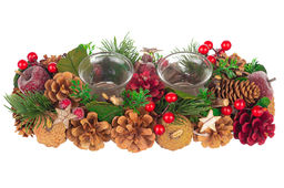 Новогоднее украшение подсвечник 30*14*8 см Тайна Рождества на 2 свечи прямоугольный - Elan gallery фото 4