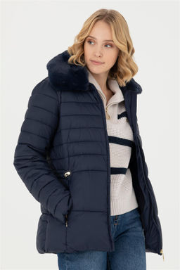 Женское темно-синее пальто Неожиданная скидка в корзине - U.s. polo assn фото 3