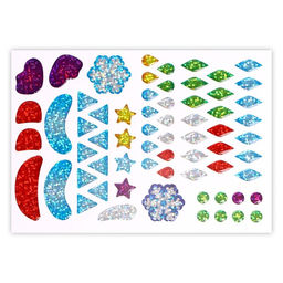 Мозаика стразами на открытке «С Новым годом!» Дедушка Мороз