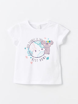 Bisiklet Yaka Bask?l? K?z Bebek ?ortlu Pijama Tak?m? - Waikiki фото 2