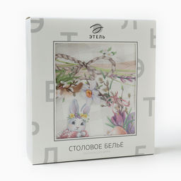 Скатерть Этель Уютная пасха, d=215 см, саржа, хлопок, 190г/м2  фото 15