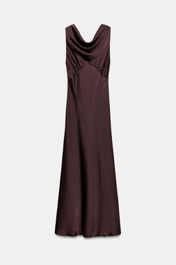 ZW COLLECTION SATIN MIDI DRESS - Zara фото 5