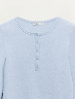 Лонгслив с застежкой на груди / Zarina  фото 10