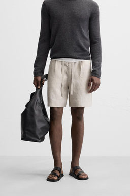 100% LINEN BERMUDA SHORTS - Zara фото 2