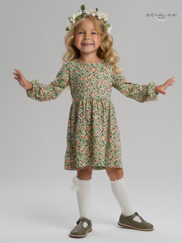 Платье Моана цветочки на хаки - Sovalina фото 7