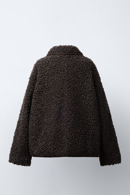 FAUX SHEARLING COAT WITH TRIMS - Zara фото 4