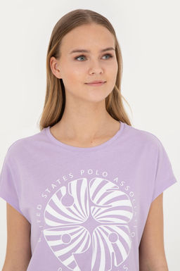 Женская сиреневая футболка - U.s. polo assn фото 8