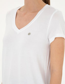 Beyaz Comfort Fit Basic Ti__rt - Pierre cardin фото 14