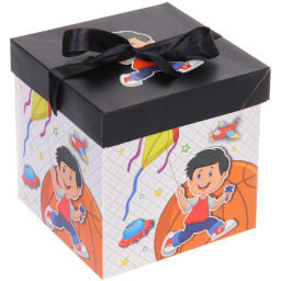 Коробка подарочная "Весёлая игра" 15*15*15 см, микс