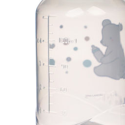 Бутылочка для кормления Медвежонок Basic, классическое горло, 150 мл., от 0 мес., цвет белый/бирюзовый - Крошка я фото 4