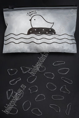 Резинки нейлоновые 3 см в косметичке (1000 шт) SF-7024, прозрачный