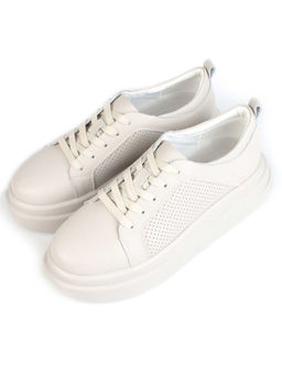 05-PDE36-2 BEIGE Кроссовки женские (натуральная кожа)